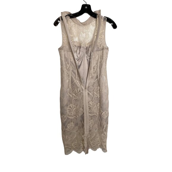 MARCIANO LOS ANGELES WOMEN'S SLEEVELESS BEIGE LACE CORSET DRESS SZ 2 - Picture 4 of 5